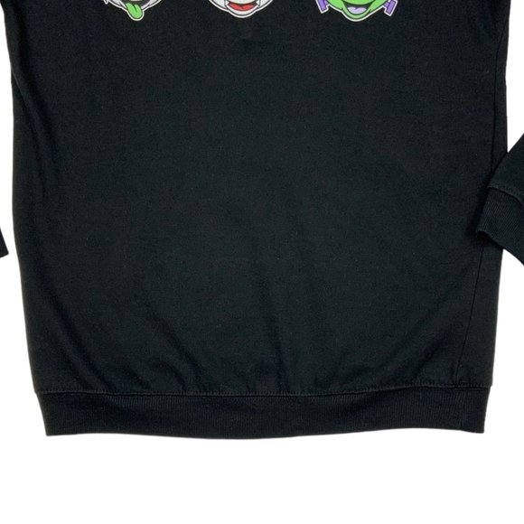 Disney Mickey Mouse Halloween Sweatshirt Juniors M Black Graphics Spooky Gothic - Picture 8 of 11